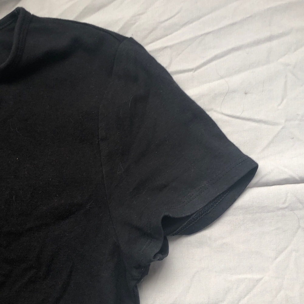 Time and Tru Black Short Sleeve Crew Tee Women Size 12-14 Large - Picture 4 of 5